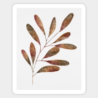 Earthy tones leaves Sticker